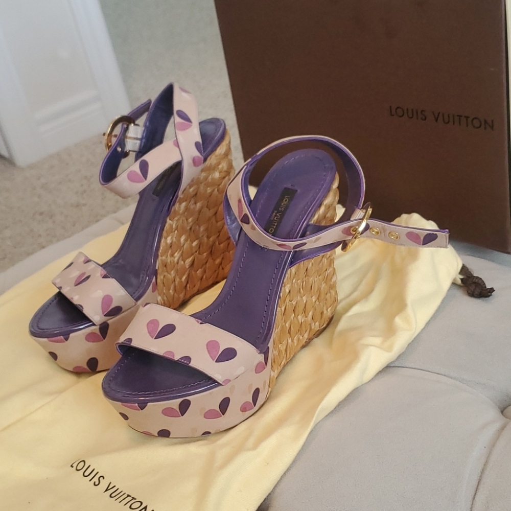 Louis Vuitton wedge platform sandals